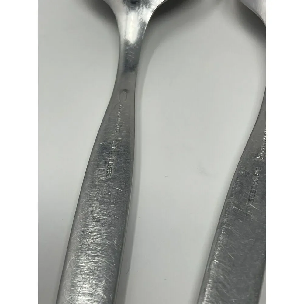 Oneida Community Stainless Frostfire Table Serving Spoons 8 3/4” Set Of 2